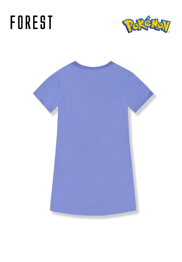 (1 Pc) Pokémon Ladies 100% Cotton Sleep Dress Pyjamas Selected Colours - PPL1046D