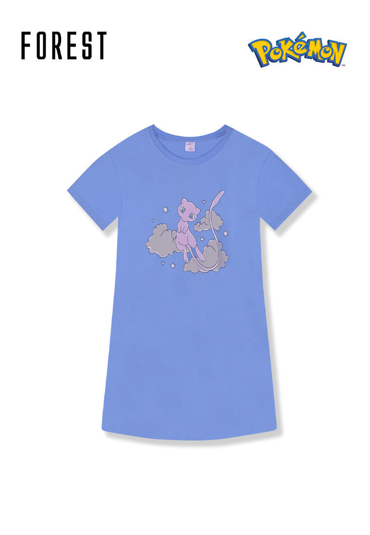 (1 Pc) Pokémon Ladies 100% Cotton Sleep Dress Pyjamas Selected Colours - PPL1046D