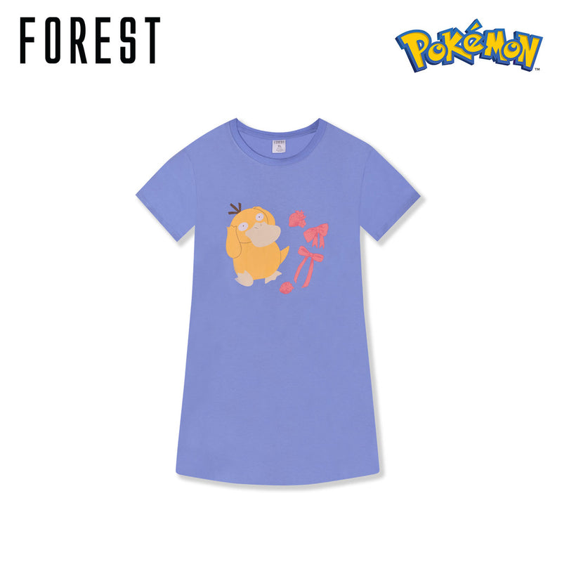 (1 Pc) Pokémon Ladies 100% Cotton Sleep Dress Pyjamas Selected Colours - PPL1046D