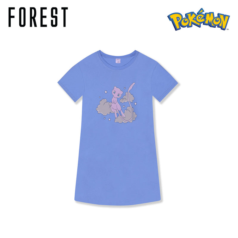 (1 Pc) Pokémon Ladies 100% Cotton Sleep Dress Pyjamas Selected Colours - PPL1046D