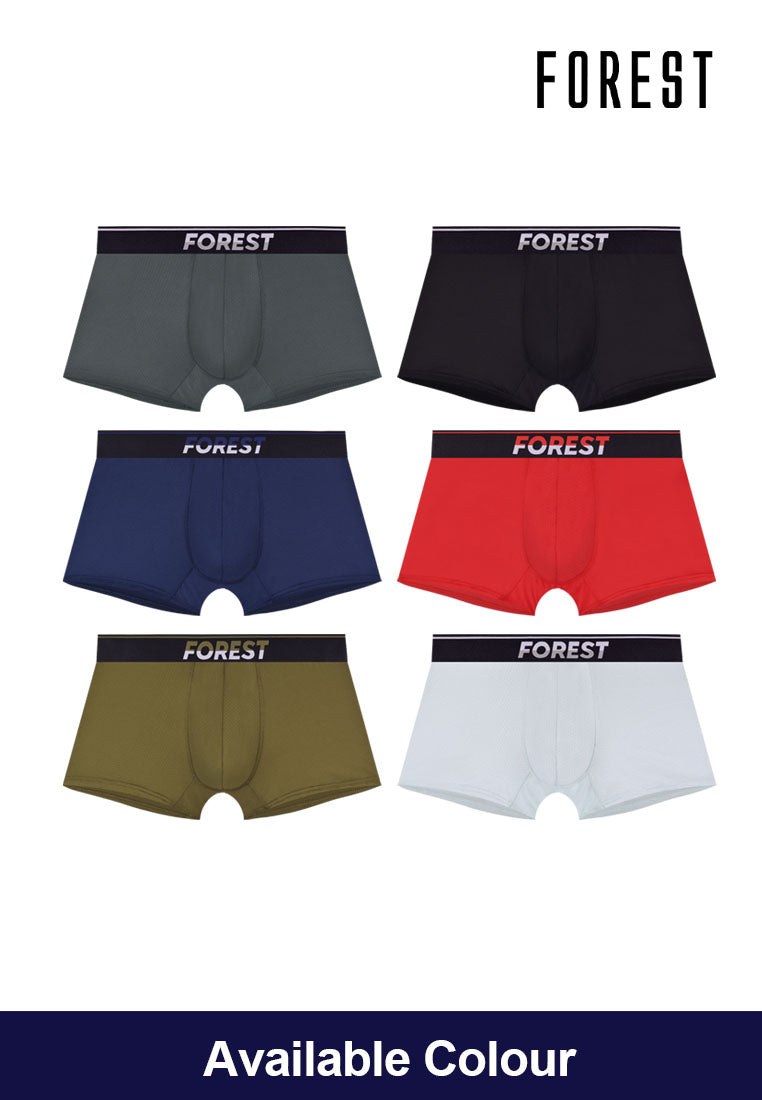 (2 Pcs) Forest Mens Microfibre Spandex Shorty Brief Underwear Assorted Colours - FUD0157S
