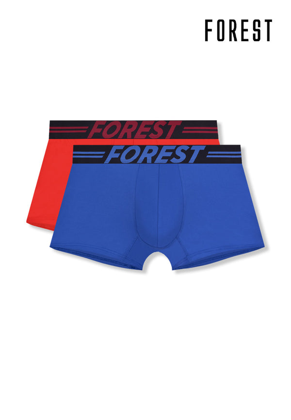 (2 Pcs) Forest Mens Microfiber Spandex Shorty Brief Underwear Assorted Colours - FUD0166S