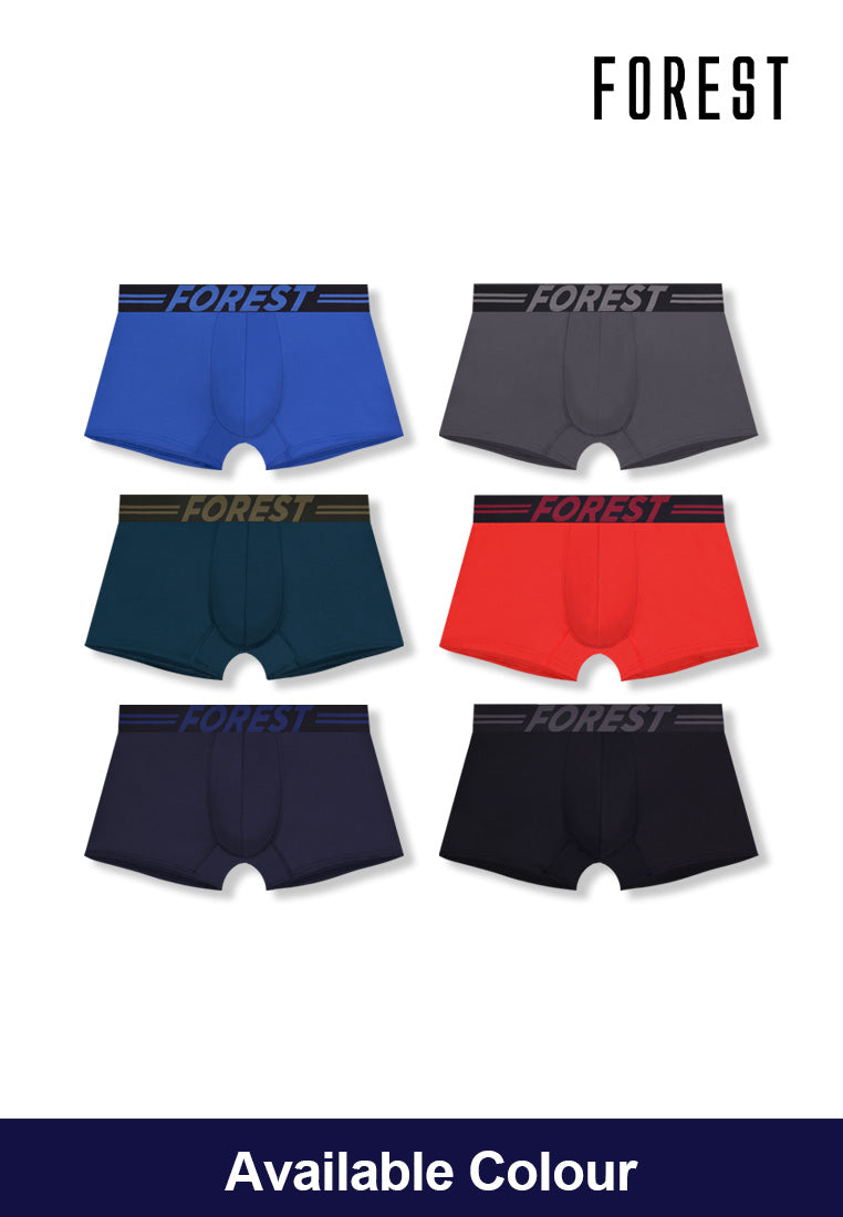 (2 Pcs) Forest Mens Microfiber Spandex Shorty Brief Underwear Assorted Colours - FUD0166S
