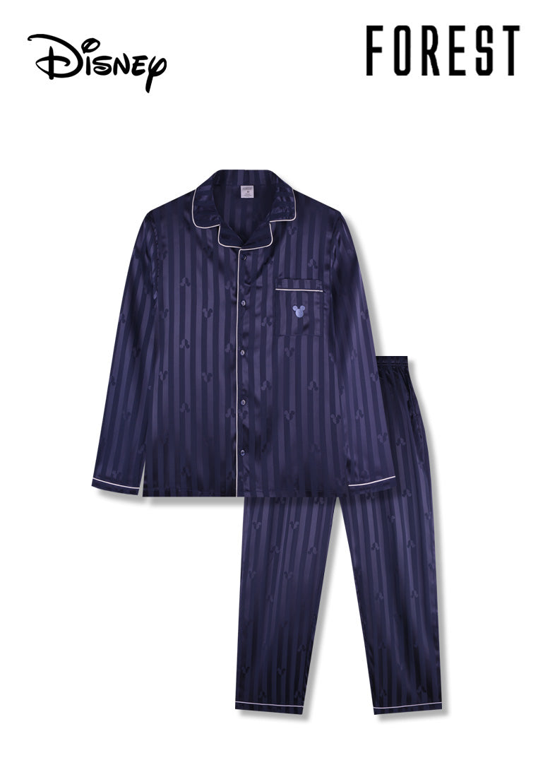 (1 Pc) Forest X Disney Unisex Satin Spandex Long Sleeve Long Pants Pyjamas Selected Colours - WPU0167LL