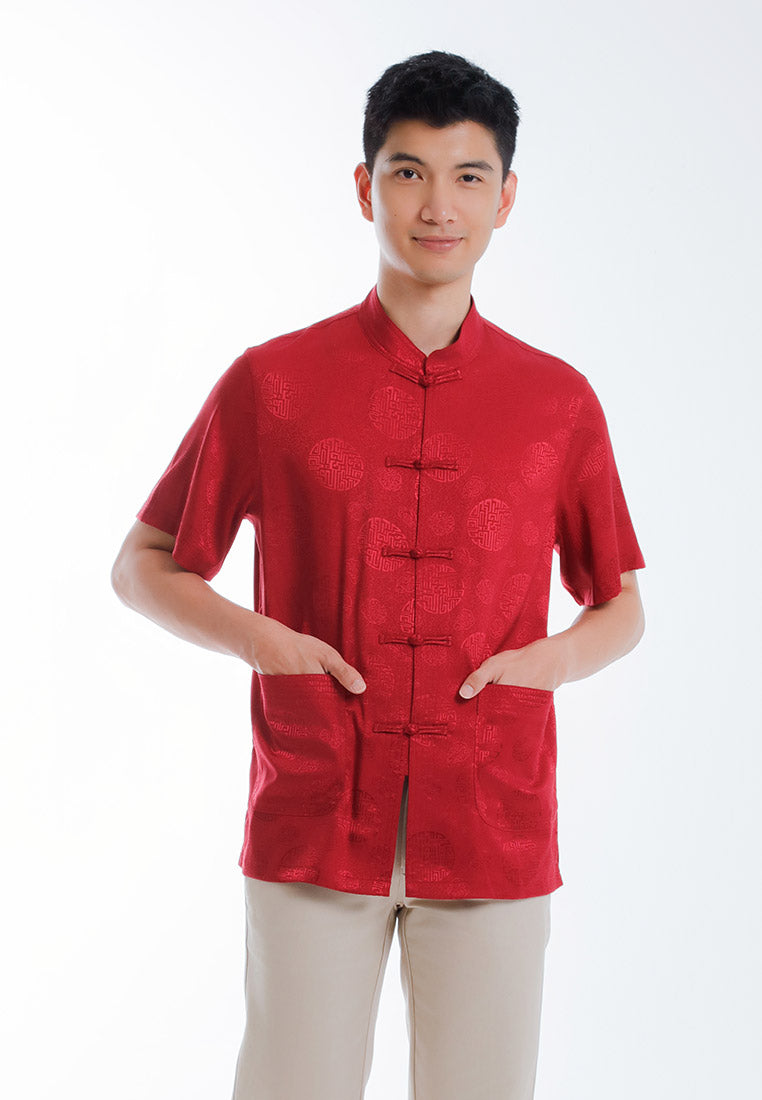 Alain Delon CNY Tang Fu Lelaki | Alain Delon Mens Tang Fu Short Sleeve - 14526001