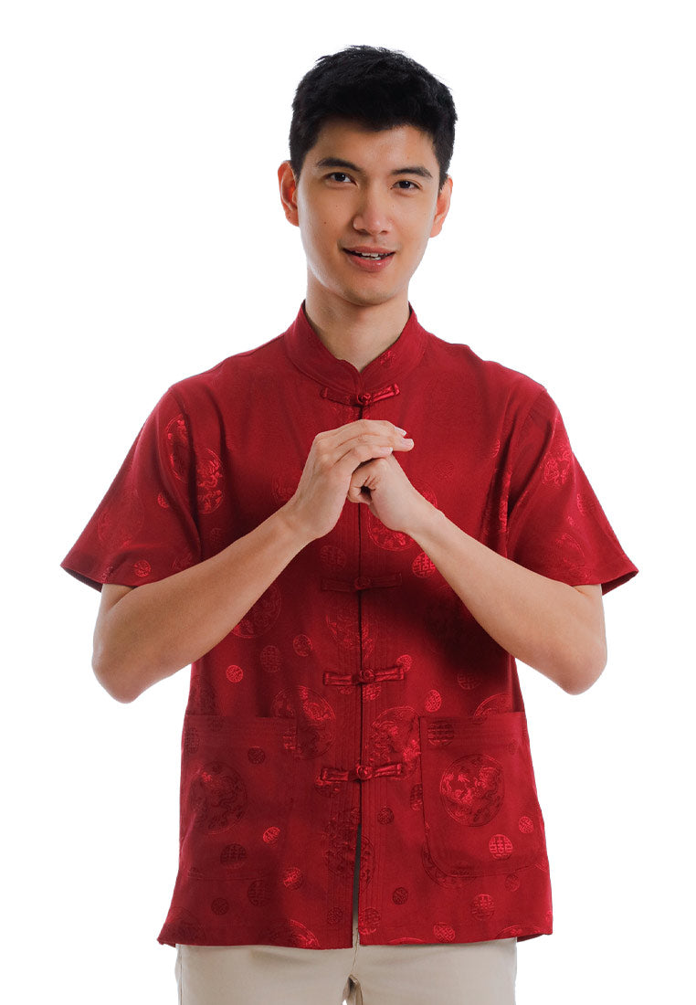 Alain Delon CNY Tang Fu Lelaki | Alain Delon Mens Tang Fu Short Sleeve - 14526002