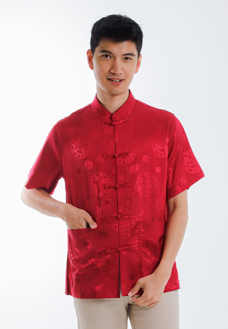 Alain Delon CNY Tang Fu Lelaki | Alain Delon Mens Tang Fu Short Sleeve - 14526002