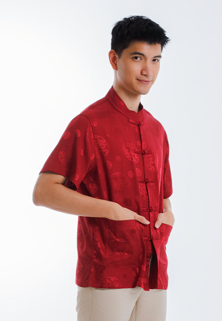 Alain Delon CNY Tang Fu Lelaki | Alain Delon Mens Tang Fu Short Sleeve - 14526002