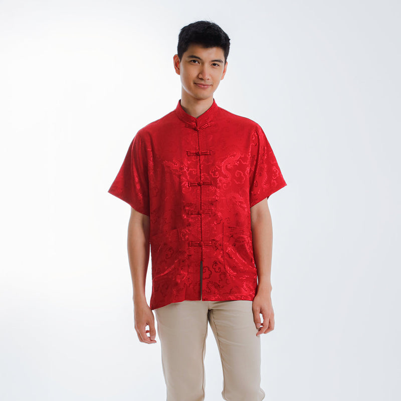 Alain Delon CNY Tang Fu Lelaki | Alain Delon Mens Tang Fu Short Sleeve - 14526003