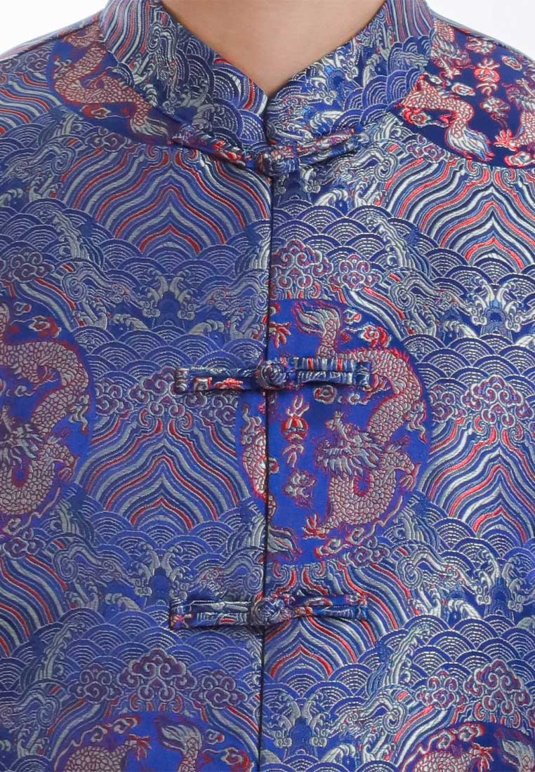 Alain Delon CNY Tang Fu Lelaki | Alain Delon Mens Tang Fu Jacquard Short Sleeve - 14526006