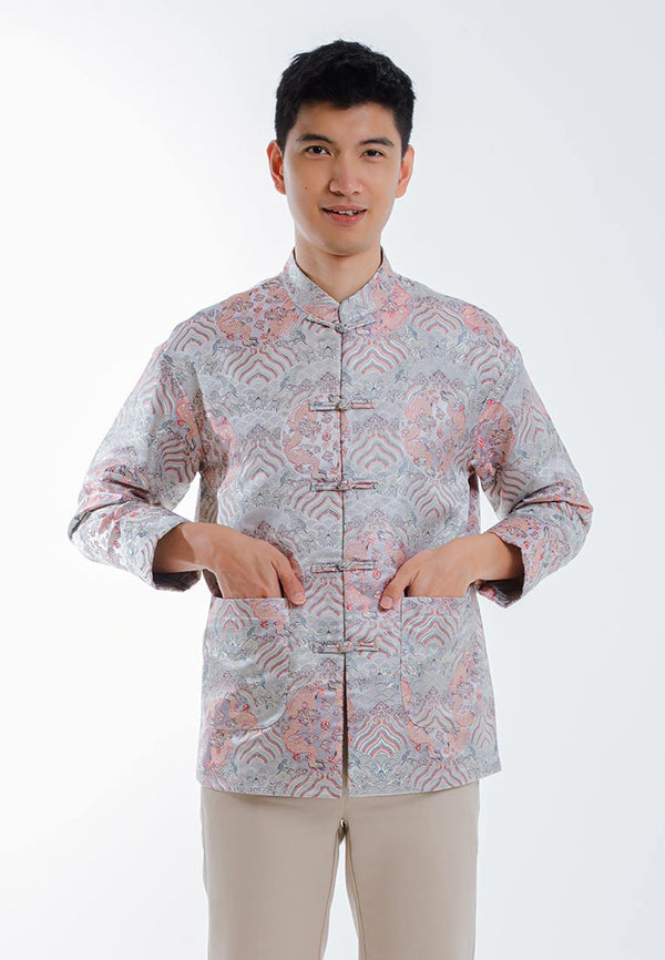 Alain Delon CNY Tang Fu Lelaki | Alain Delon Mens Tang Fu Jacquard Long Sleeve - 15526005