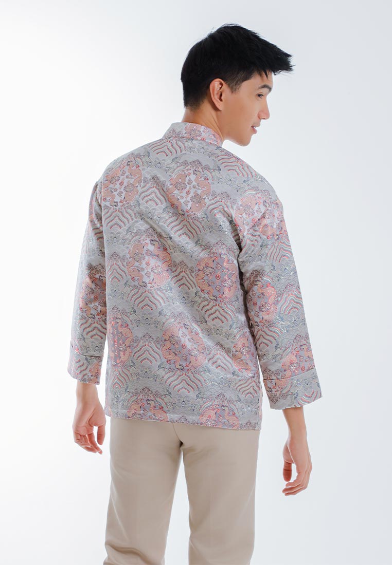 Alain Delon CNY Tang Fu Lelaki | Alain Delon Mens Tang Fu Jacquard Long Sleeve - 15526005