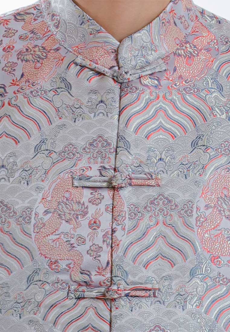 Alain Delon CNY Tang Fu Lelaki | Alain Delon Mens Tang Fu Jacquard Long Sleeve - 15526005