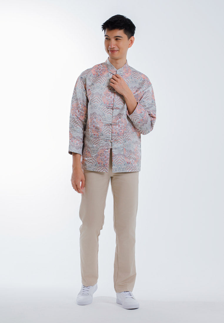 Alain Delon CNY Tang Fu Lelaki | Alain Delon Mens Tang Fu Jacquard Long Sleeve - 15526005