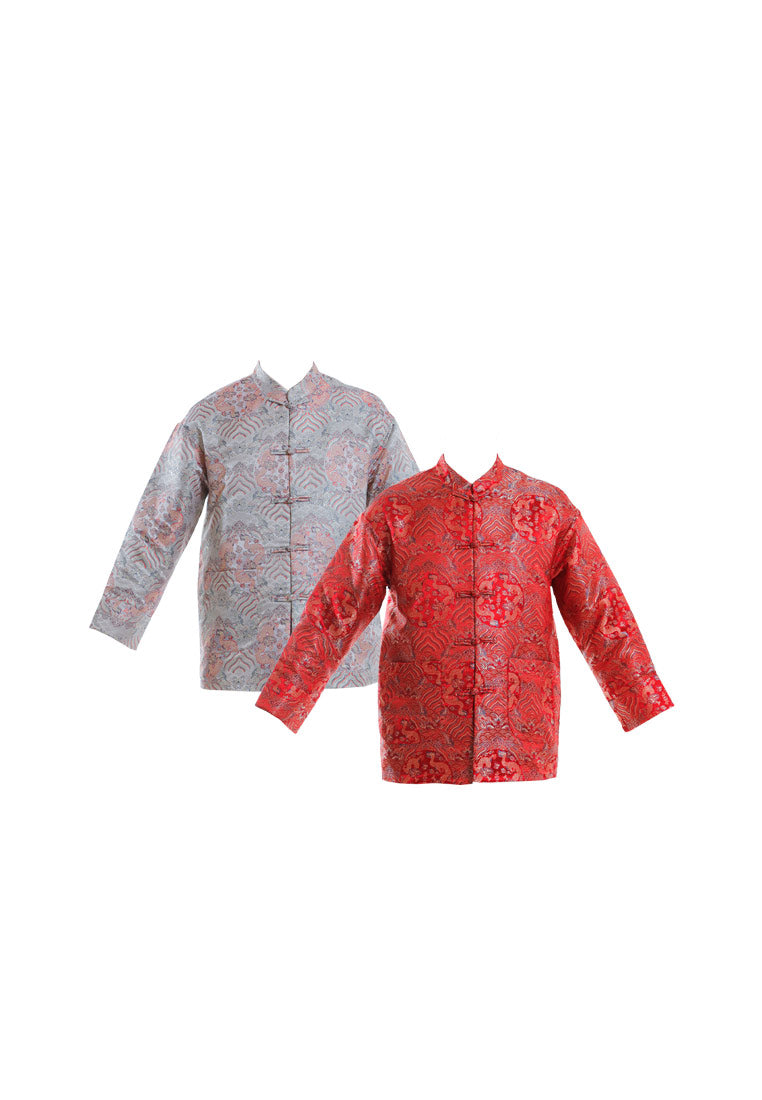 Alain Delon CNY Tang Fu Lelaki | Alain Delon Mens Tang Fu Jacquard Long Sleeve - 15526005