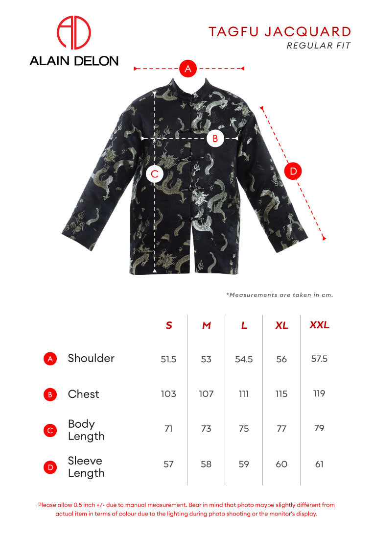 Alain Delon CNY Tang Fu Lelaki | Alain Delon Mens Tang Fu Jacquard Long Sleeve - 15526005