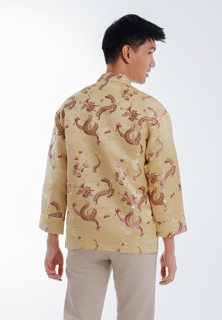 Alain Delon CNY Tang Fu Lelaki | Alain Delon Mens Tang Fu Jacquard Long Sleeve - 15526007