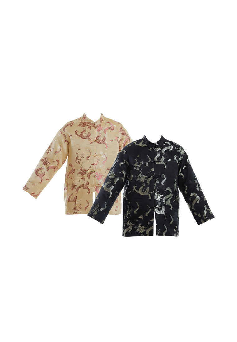 Alain Delon CNY Tang Fu Lelaki | Alain Delon Mens Tang Fu Jacquard Long Sleeve - 15526007