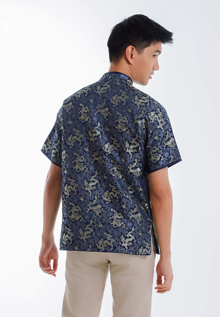 Byford CNY Tang Fu Lelaki | Byford Mens Tang Fu Jacquard Short Sleeve - 3426901Z