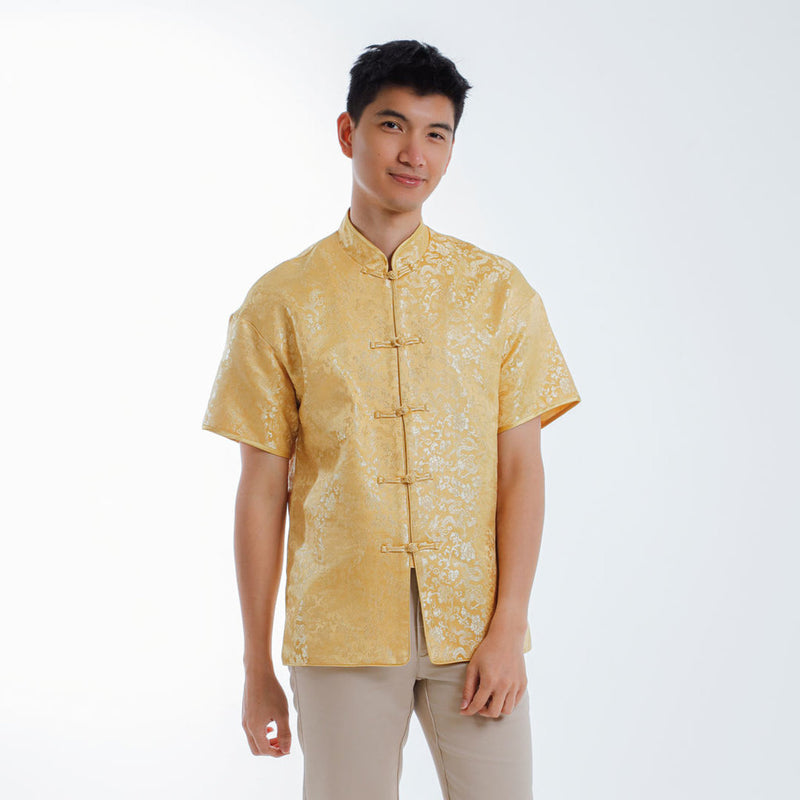 Byford CNY Tang Fu Lelaki | Byford Mens Tang Fu Jacquard Short Sleeve - 3426901Z
