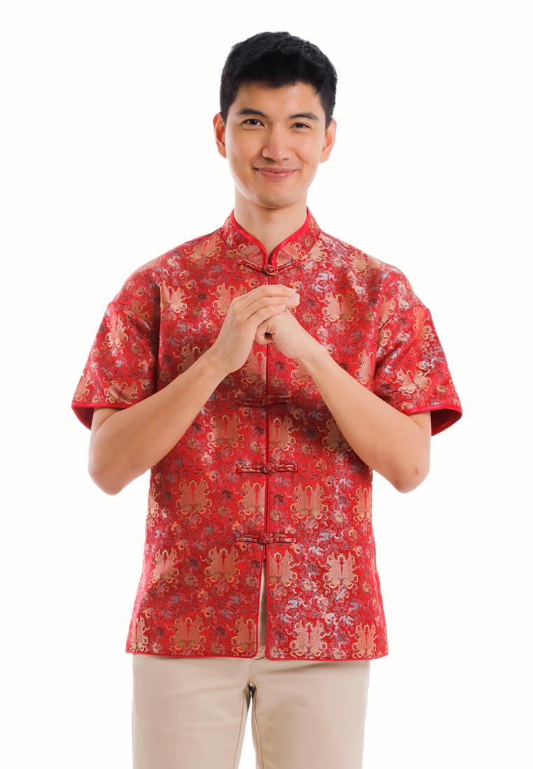 Byford CNY Tang Fu Lelaki | Byford Tang Fu Jacquard Short Sleeve - 3426905Z