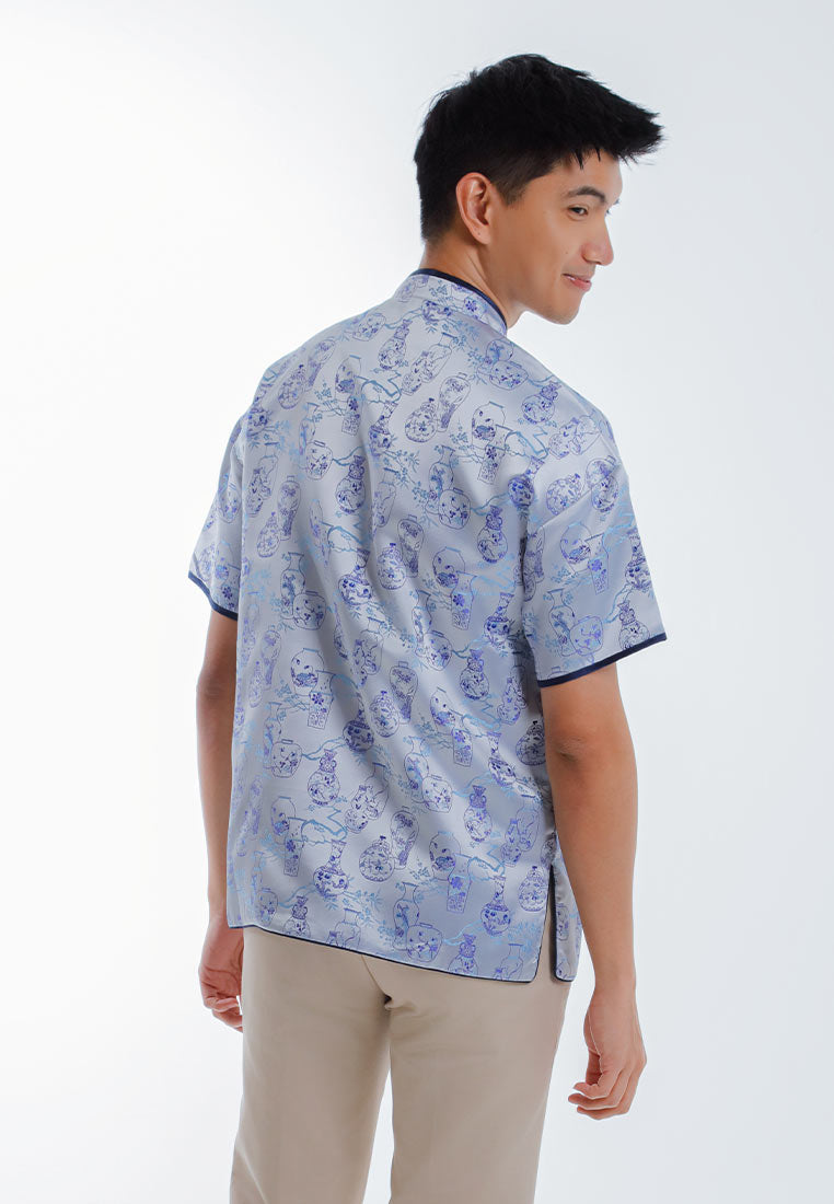 Byford CNY Tang Fu Lelaki | Byford Mens Tang Fu Jacquard Short Sleeve - 3426904Z