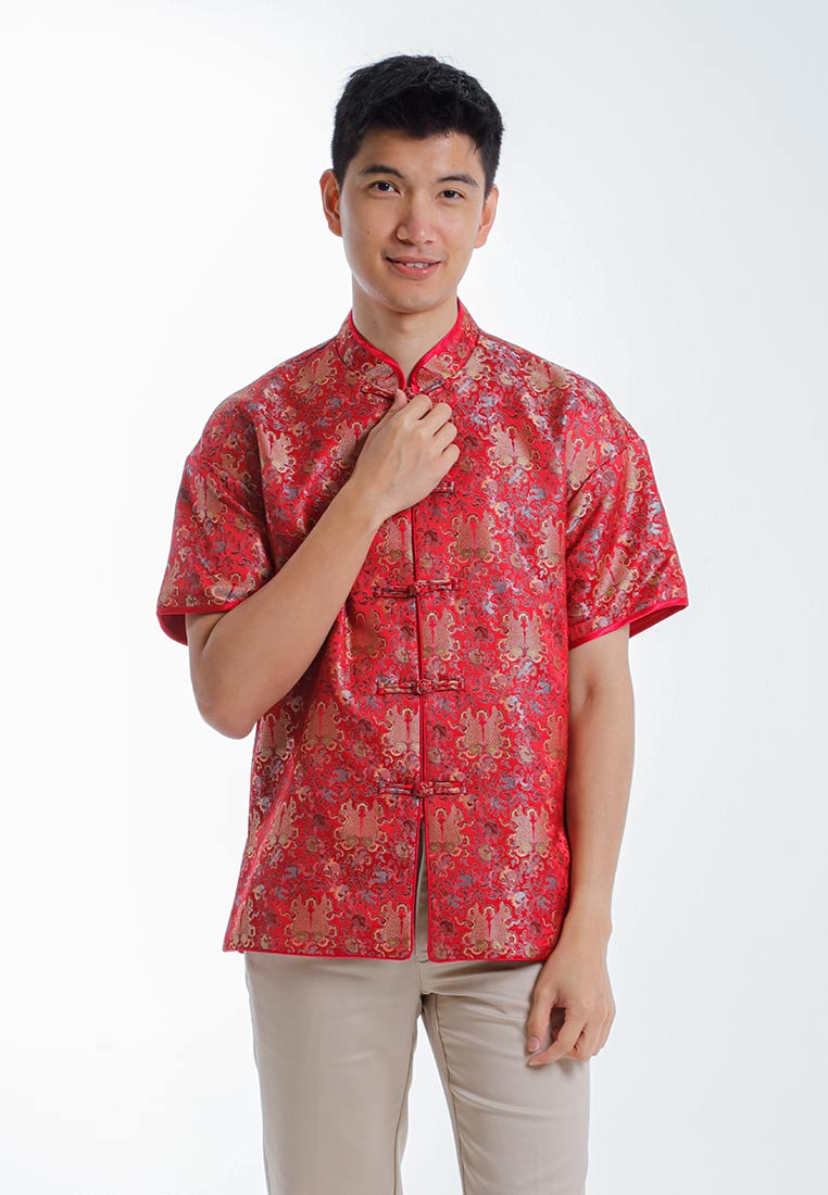 Byford CNY Tang Fu Lelaki | Byford Tang Fu Jacquard Short Sleeve - 3426905Z