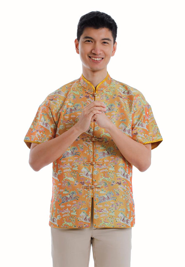 Byford CNY Tang Fu Lelaki | Byford Mens Tang Fu Jacquard Short Sleeve - 3426906Z