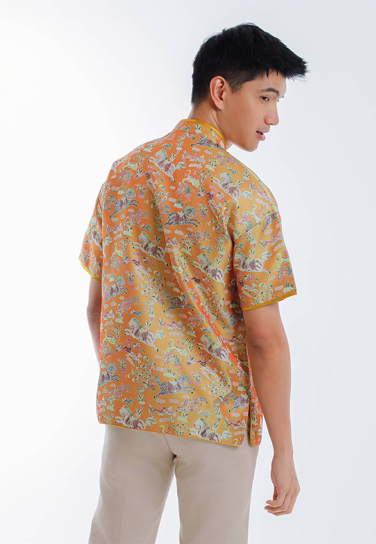 Byford CNY Tang Fu Lelaki | Byford Mens Tang Fu Jacquard Short Sleeve - 3426906Z