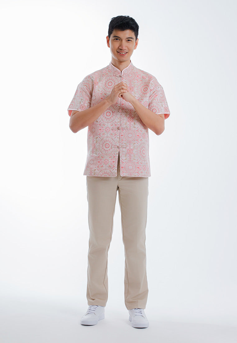 Byford CNY Tang Fu Lelaki | Byford Mens Tang Fu Jacquard Short Sleeve - 3426907Z