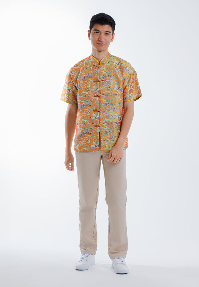 Byford CNY Tang Fu Lelaki | Byford Mens Tang Fu Jacquard Short Sleeve - 3426906Z