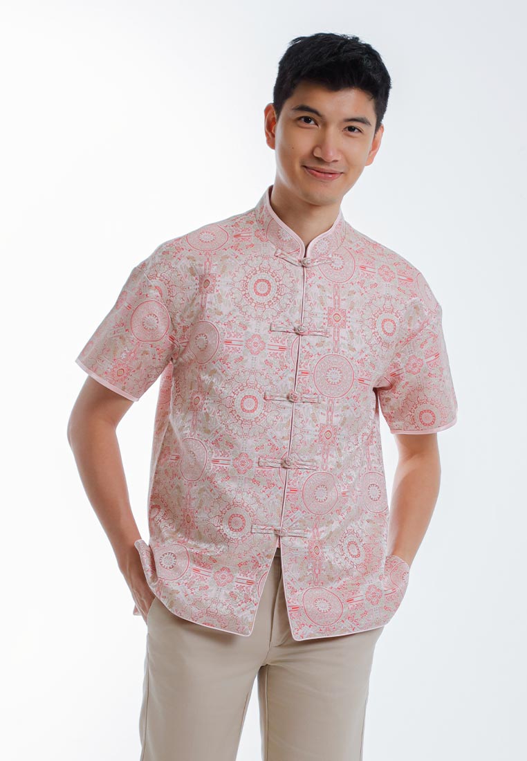 Byford CNY Tang Fu Lelaki | Byford Mens Tang Fu Jacquard Short Sleeve - 3426907Z