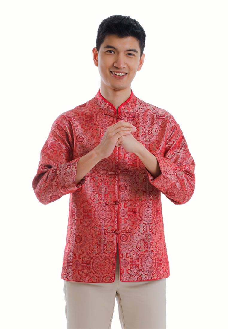 Byford CNY Tang Fu Lelaki | Byford Mens Tang Fu Jacquard Long Sleeve - 3526901Z