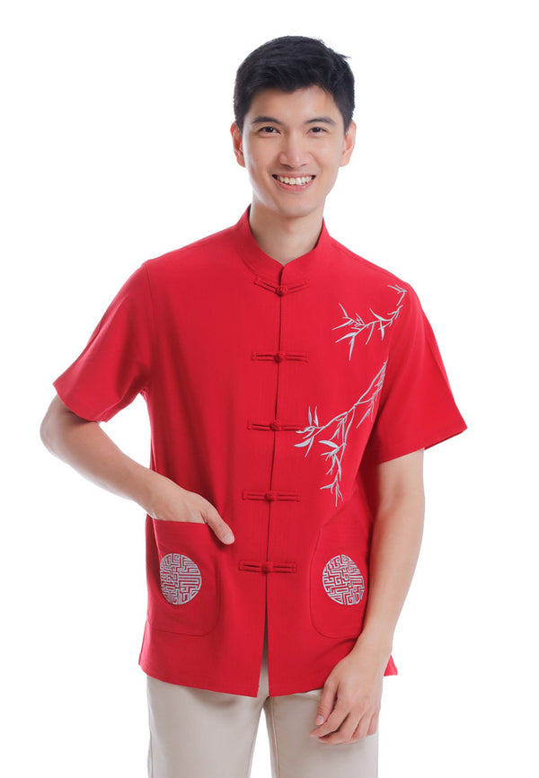 Alain Delon CNY Tang Fu Lelaki | Alain Delon Mens Tang Fu Short Sleeve - 14526011