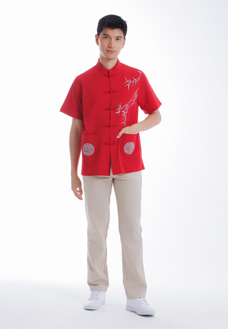 Alain Delon CNY Tang Fu Lelaki | Alain Delon Mens Tang Fu Short Sleeve - 14526011