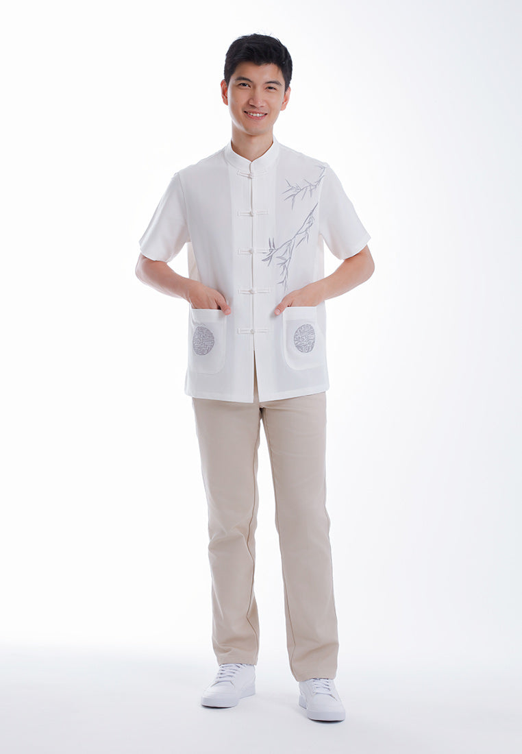 Alain Delon CNY Tang Fu Lelaki | Alain Delon Mens Tang Fu Short Sleeve - 14526011