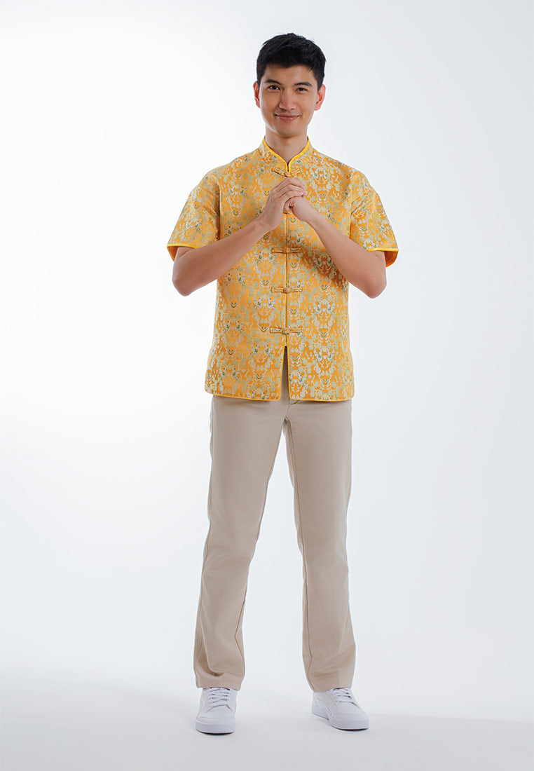 Byford CNY Tang Fu Lelaki | Byford Mens Tang Fu Jacquard Short Sleeve - 3426902Z