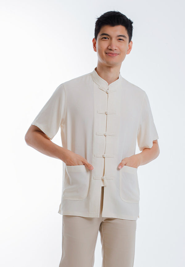 Alain Delon CNY Tang Fu Lelaki | Alain Delon Mens Tang Fu Short Sleeve - 14526004
