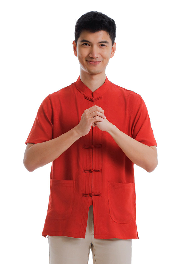 Alain Delon CNY Tang Fu Lelaki | Alain Delon Mens Tang Fu Short Sleeve - 14526004