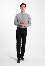 Byford Slim Fit Flat Front Cotton Pants - 3223003A