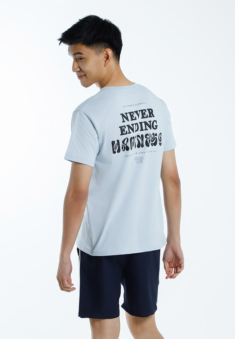 Forest T Shirt Lelaki | Forest Regular Fit Graphic Printed Round Neck Short Sleeve T Shirt Men - 24083