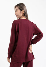 Forest Ladies Premium Cotton Loose Fit Long Sleeve Tee / Long Pants Comfy Lounge Wear - 822342 / 810485