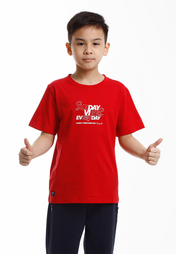 Forest Baju T Shirt Budak Lelaki | Forest Kids Regular Fit Graphic Crew Neck Short Sleeve T Shirt Kids - FK20332