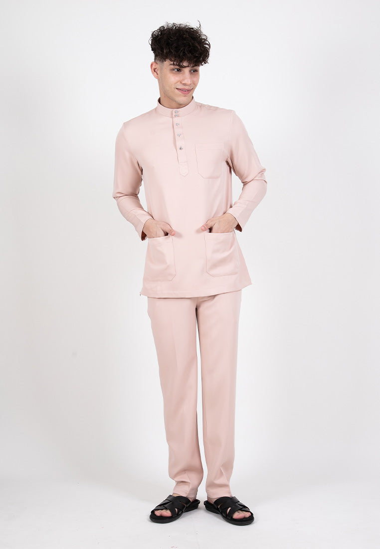 Forest x Hatta Dolmat Baju Melayu Cekak Musang Regular Fit - BM23766 -17Nude