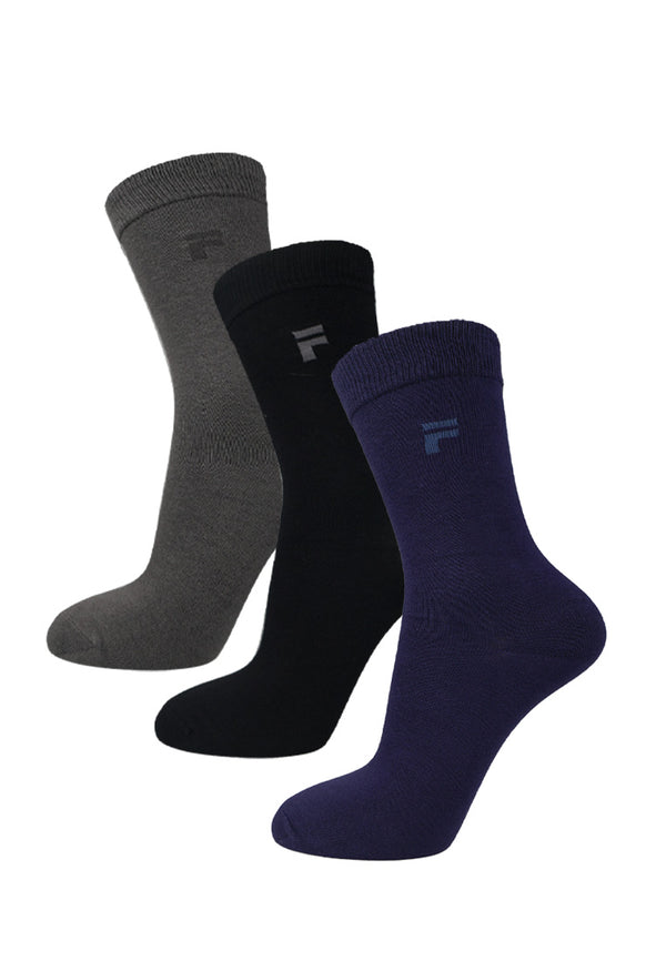 (3 Pcs) Forest Cotton Spandex Full Length Casual Socks- FSF0083W