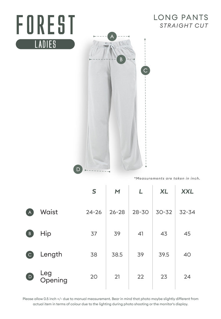 Forest Ladies Premium Cotton Loose Fit Long Sleeve Tee / Long Pants Comfy Lounge Wear - 822342 / 810485