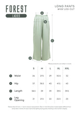 Forest Ladies Tailored Pleated Long Pants Women Wide Leg Pants | Seluar Panjang Perempuan - 810491