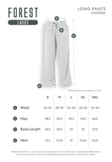 Forest Ladies Cotton Tapered Pants Women Plain Elastic Waist Long Pants | Seluar Panjang Perempuan - 810495