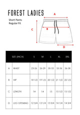 Forest Ladies Plain Shorts Elastic Roman Short Pants Women | Seluar Pendek Perempuan - 860146