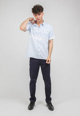 Alain Delon Short Sleeve Modern Fit Linen Look Floral Shirt - 14423005